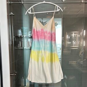 DANNIJO Pink and Cream Tie-Dye Dress